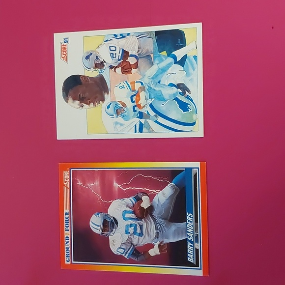 Set of 7 Barry Sanders Trading Cards - Picture 5 of 10